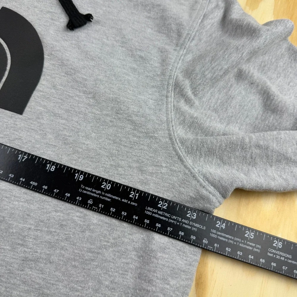 The North Face Mens Half Dome Pullover Hoodie Gray Black Logo Large NF0A4M4B